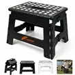 Portable Plastic Foldable Step Stool W/ Carry Handle | https://www.bestnamebadges.com