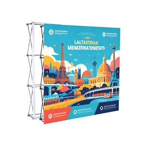 8Ft Full Color Pop Up Straight Backdrop Wall Kit