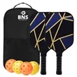 Fiberglass Pickleball Paddle Set with Carry Bag | https://www.bestnamebadges.com