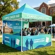 10'x10' Full Color Canopy Tent W/ Back & Two Half Walls | https://www.bestnamebadges.com