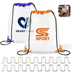 Stadium Approved Clear Drawstring Cinch Backpack