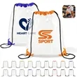 Stadium Approved Clear Drawstring Cinch Backpack | https://www.bestnamebadges.com