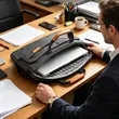 16" Business Laptop Shoulder Bag W/ Luggage Strap | https://www.bestnamebadges.com