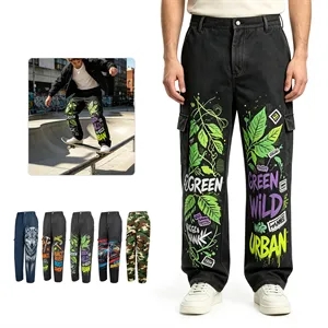 Men's Casual Relaxed Fit Cargo Pants W/ Pockets