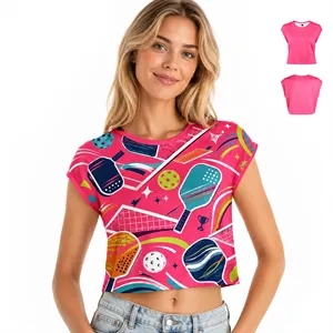Sublimated Loose Fit Sleeveless Cropped Tank Tops For Women
