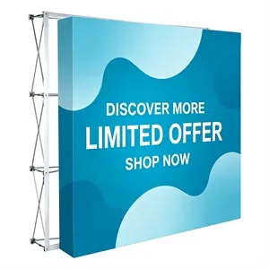 10'x10' Custom Fabric Pop Up Straight Display Backdrop