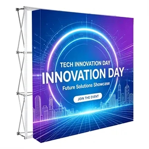 8'x8' Custom Fabric Trade Show Pop Up Display Stand