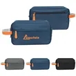 Heathered Travel Toiletry Bag W/PU Handle | https://www.bestnamebadges.com