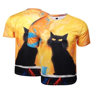 Dye Sublimation Soft Basic Short Sleeve T Shirt Summer Tops