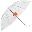 42" Arc Auto Open Clear Umbrella Wedding | https://www.bestnamebadges.com