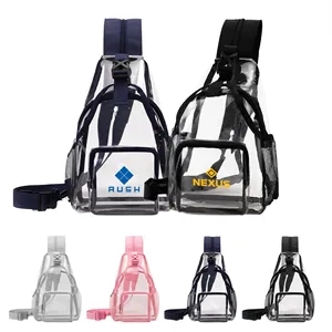 2 In 1 PVC Waterproof Clear Sling Bag Backpack