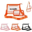Security Clear PVC Crossbody Bag W/ Separate Pouch | https://www.bestnamebadges.com