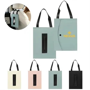 Reusable Nylon Hanging Car Tissue Holder W/ Handle