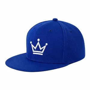 Crisp Wool-Like Acrylic Structured Flat Bill Baseball Cap