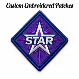 50% Custom Embroidered Patches - Iron On Backing
