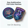Dye-Sublimation Full Color Patches with Iron On Backing | https://www.bestnamebadges.com