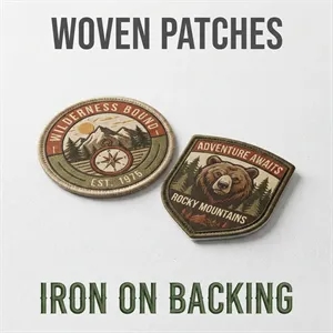Custom Woven Patches with Iron On Backing