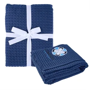 Premium Cotton Waffle Throw Blanket