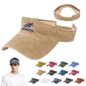 Unisex Pigment Dyed Cotton Sports Sun Visor Hat