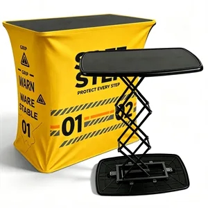 Full Color Custom Square Pop Up Display Podium W/ Carry Bag