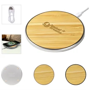 15W Bamboo Wireless Charger Fast Charging