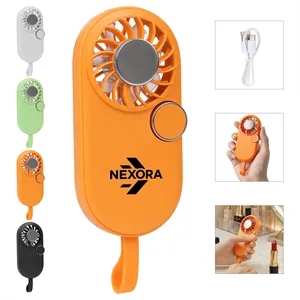 Portable Mini Handheld Fan W/ Digital Display