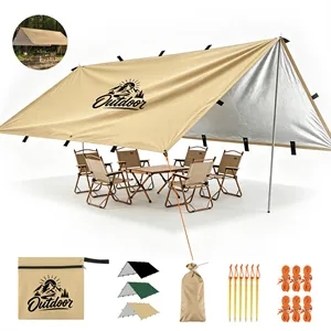 19 Hang Points Multi Function Tent Tarp W/ Storage Bag