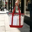Stadium Approved Large Clear Tote Bag W/ Zipper Closure | https://www.bestnamebadges.com