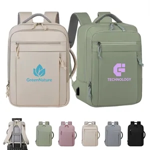 Waterproof Oxford Travel Laptop Backpack W/ Charging Port