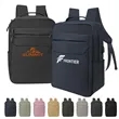 Expandable Leather Travel Laptop Backpack W/ Charging Port | https://www.bestnamebadges.com