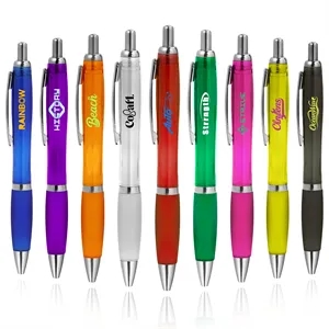 1.0mm Plastic Retractable Ballpoint Pen Soft Grip