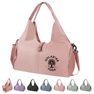 Large Sports Gym Bag W/ Yoga Mat Holder & Shoe Compartment