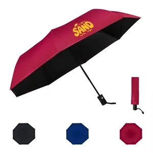 43" Arc Automatic Open/Close Folding Travel Umbrella