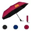 43" Arc Automatic Open/Close Folding Travel Umbrella | https://www.bestnamebadges.com