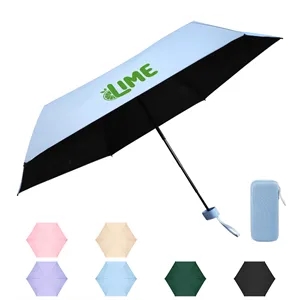 39" Arc Folding Mini Travel UV Umbrella W/ Case