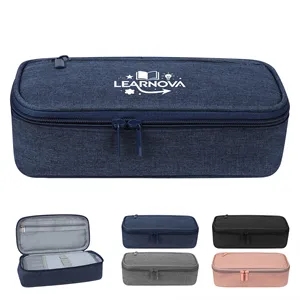 300D Oxford Zippered Pencil Case Pen Pouch