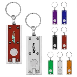 Bright Mini LED Flashlight W/ Swivel KeyChain