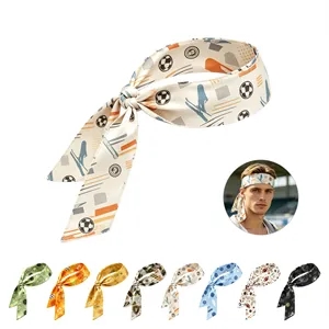 Full Color Tieback Headband Quick Dry Sweat Band