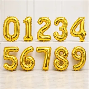 32 Inch Air-inflated Number Foil Balloons