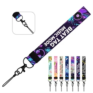 1" Dye Sublimation Wrist Keychain Lanyard W/ Lobster Clasp
