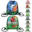 Full Color Polyester Sports Drawstring Backpack | https://www.bestnamebadges.com