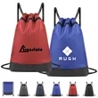 Waterproof Travel Drawstring Backpack W/ Zipper Pocket | https://www.bestnamebadges.com
