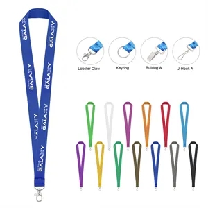 3/4" Silkscreen Polyester Badge Lanyard
