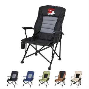 Premium Adjustable Backrest Padded Folding Camping Chair