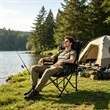Premium Adjustable Backrest Padded Folding Camping Chair | https://www.bestnamebadges.com