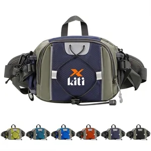 Nylon Outdoor Hiking Fanny Pack W/ Water Bottle Holder