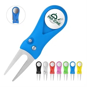 Foldable Golf Divot Repair Tool With Ball Mark