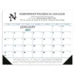 Triumph® Calendars Blue & Black Desk Pad with Vinyl Corners | https://www.bestnamebadges.com