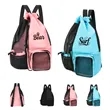 Swim Bag Mesh Drawstring Backpack With Wet Pocket | https://www.bestnamebadges.com