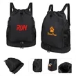 Lightweight Sports Drawstring Backpack W/ Shoe Compartment | https://www.bestnamebadges.com